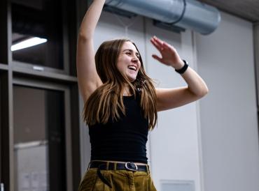 A participant during a LAMDA Actor Refresh class