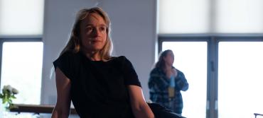 A student during rehearsals for Hedda Gabler (Marber)